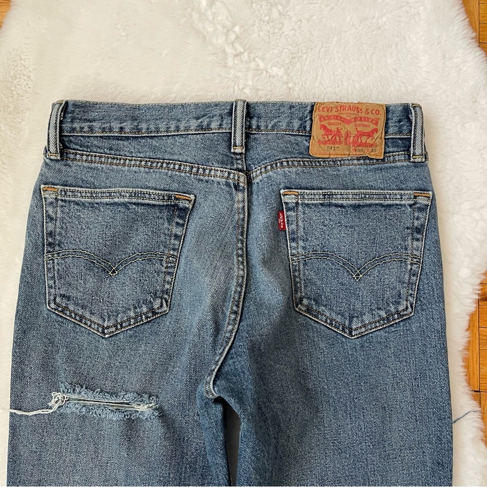 LEVI’S 511 straight leg distressed jeans denim - Picture 9 of 15